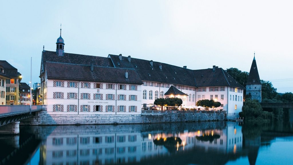 Hotel an der Aare Solothurn Aussenansicht zum Eindunkeln